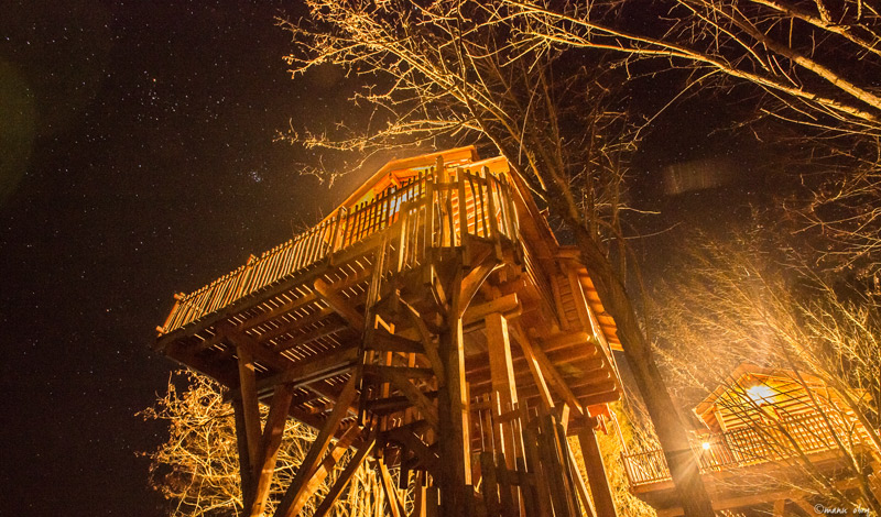 slapen in een boomhut, Slapen in een boomhut