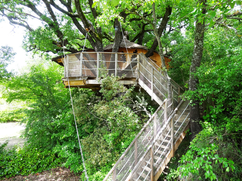 slapen in een boomhut, Slapen in een boomhut