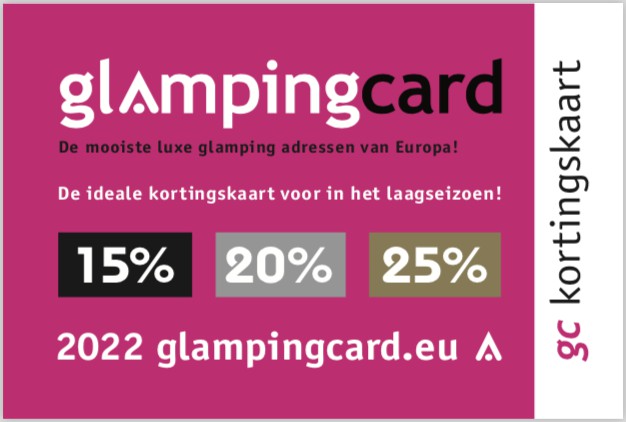 glamping, Glamping Kortingskaart 2022